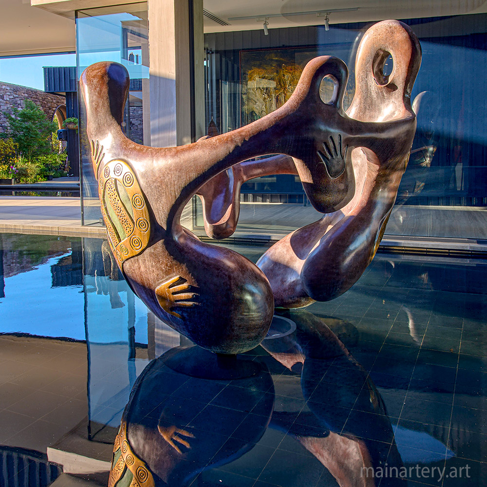 Cover: Large Symbolic Dance Bronze Sculpture