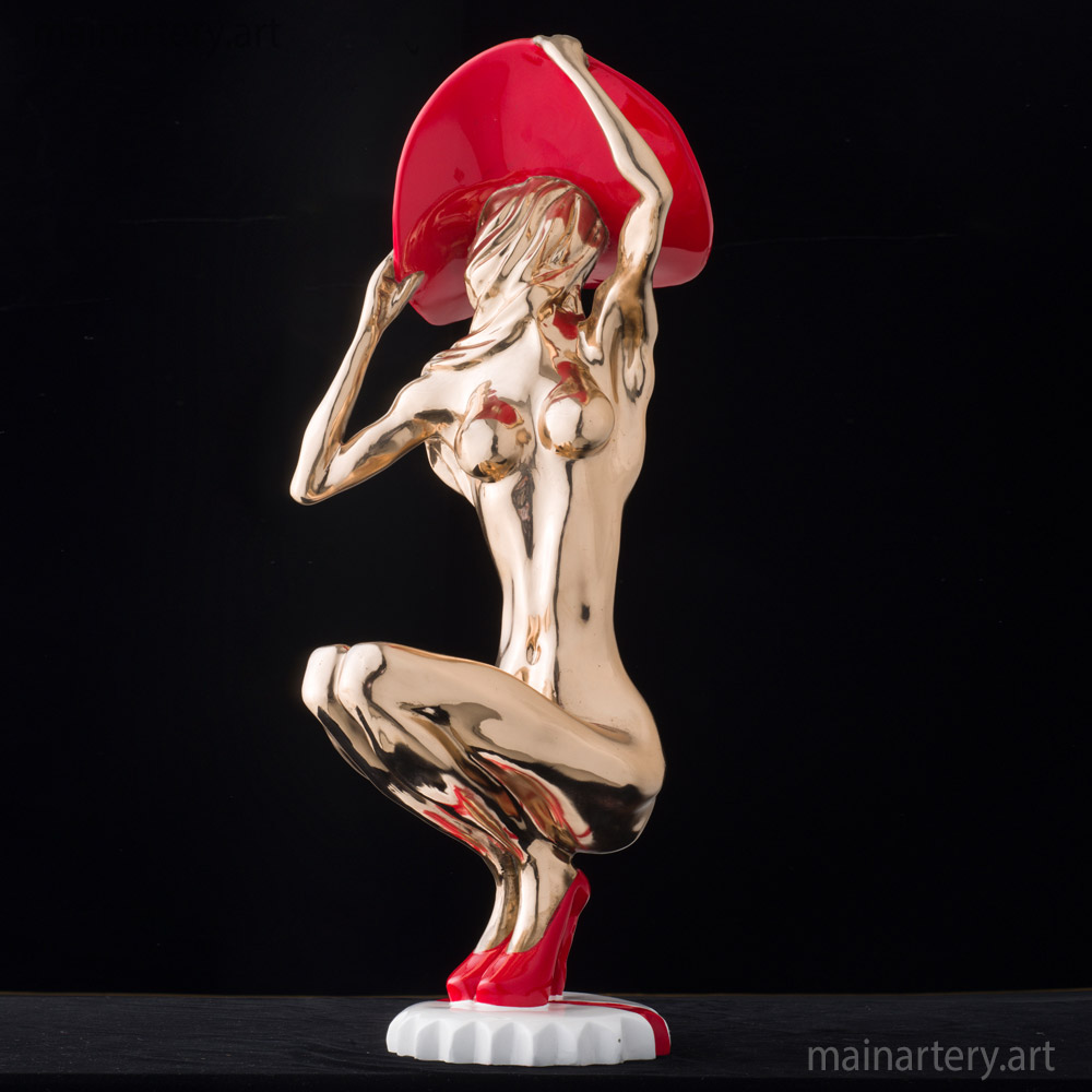 Cover: Female Sitting Bronze Sculpture