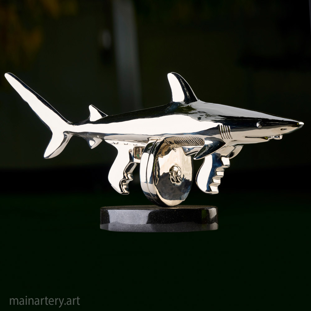 Cover: Tommy Gun Shark Sculpture