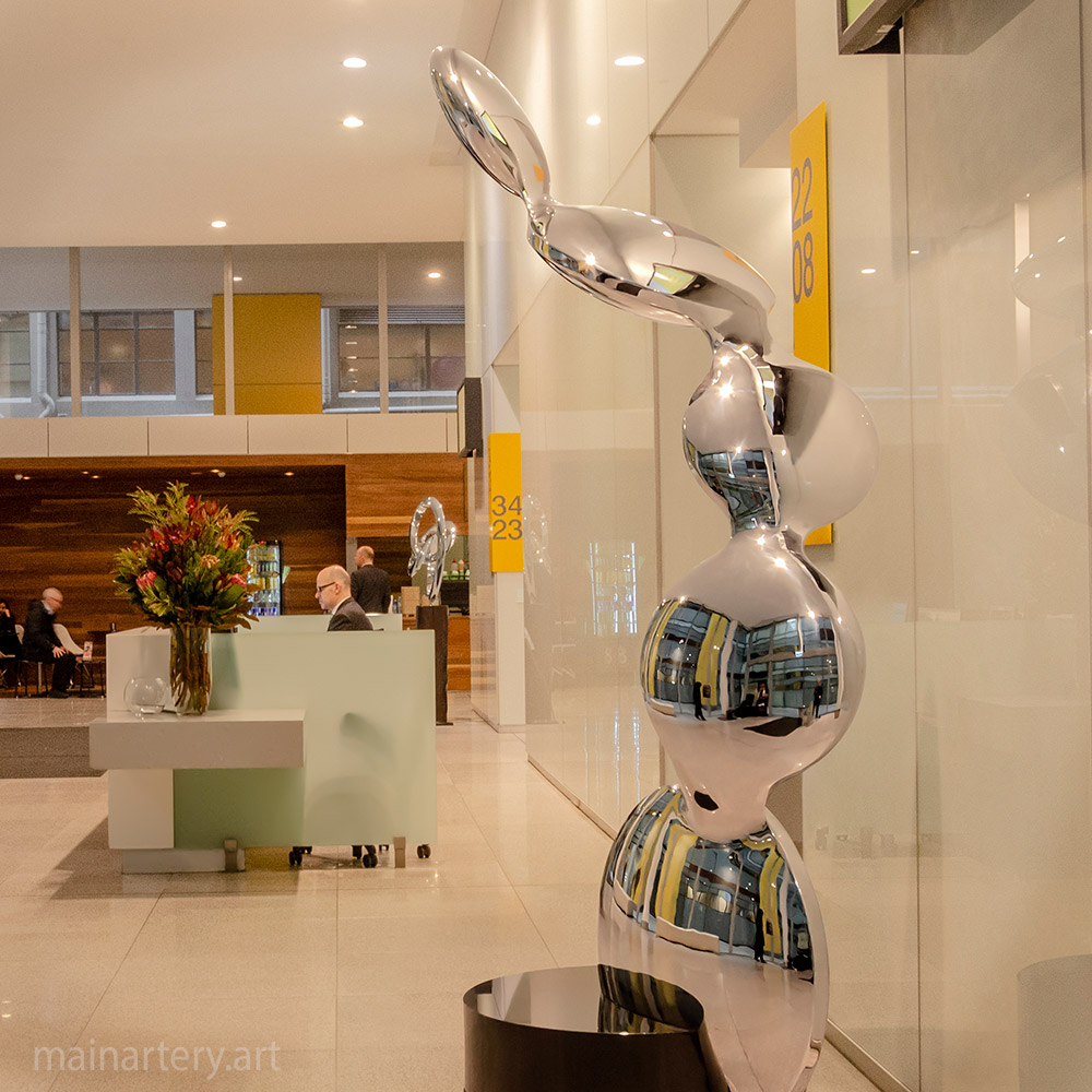 Cover: Interior Webbed Artv Stainless Steel Sculptures