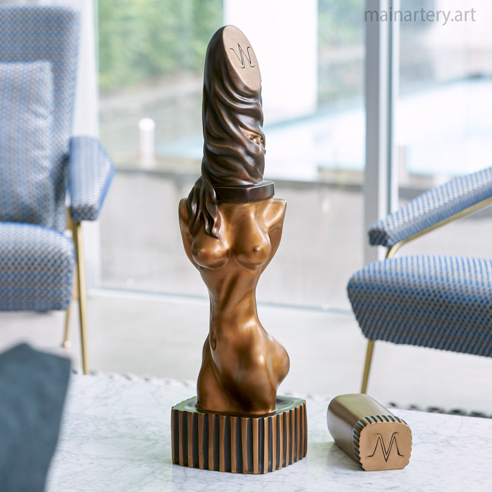 Cover: Lipstick-Inspired Bronze Sculptures