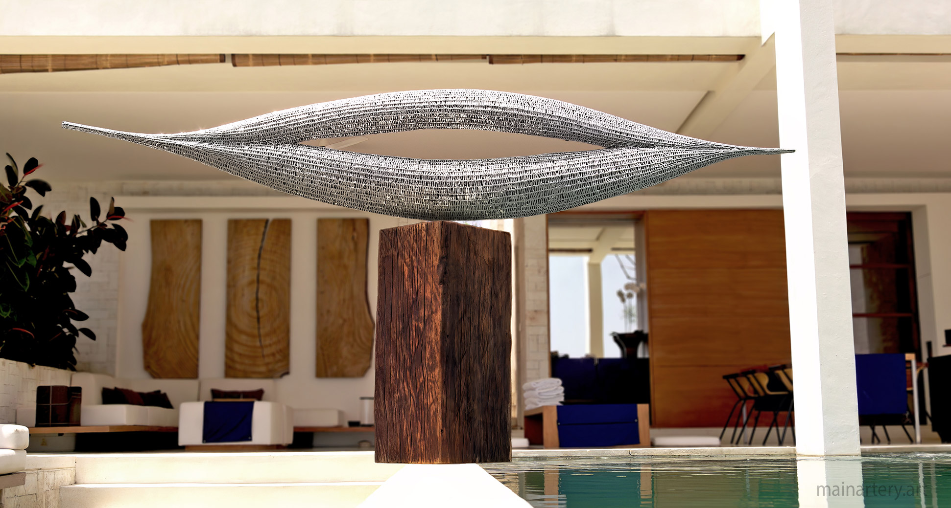 modern contemporary exclusive hotel sculpture image