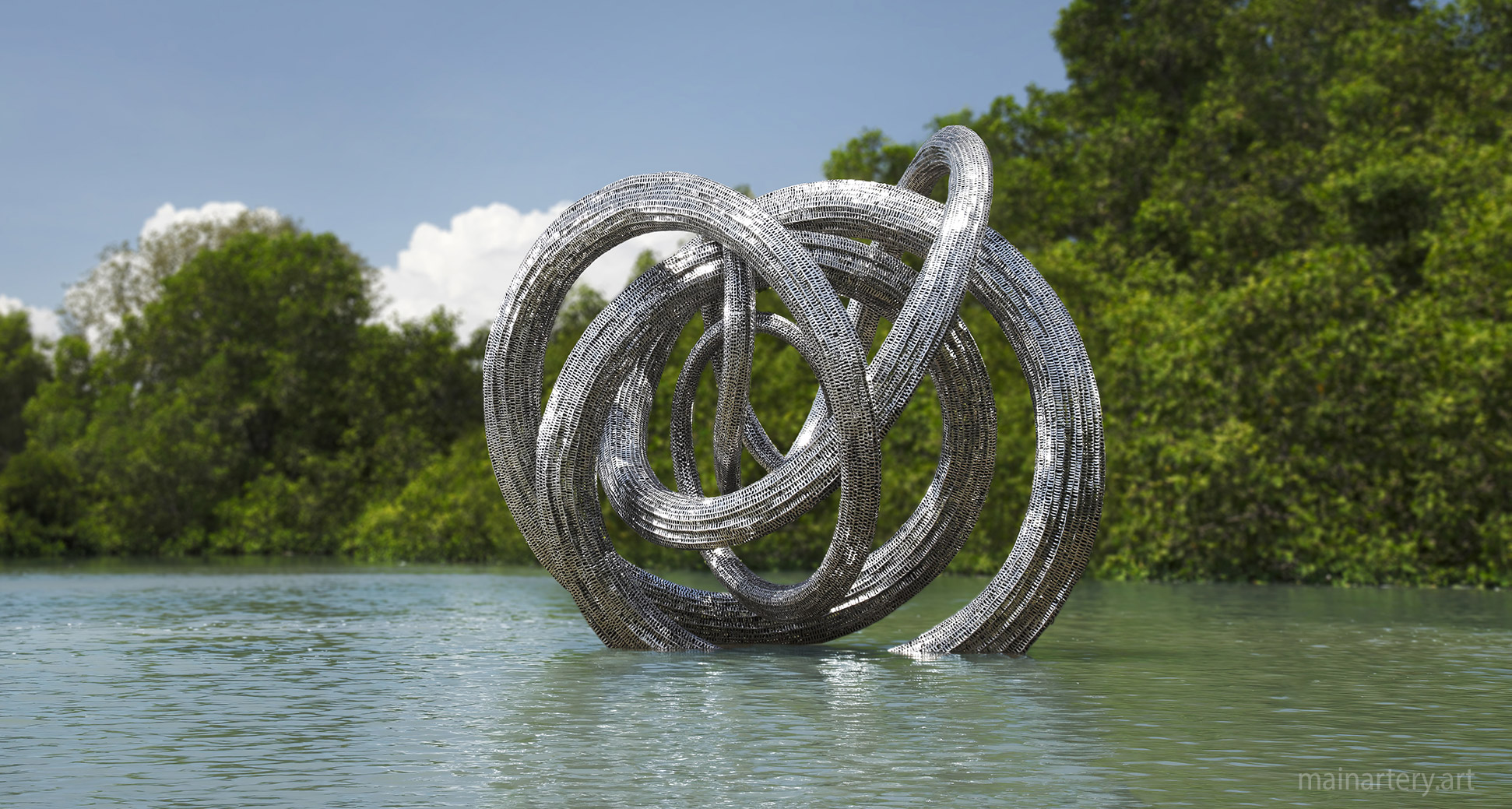 big atomic representational sculpture art image