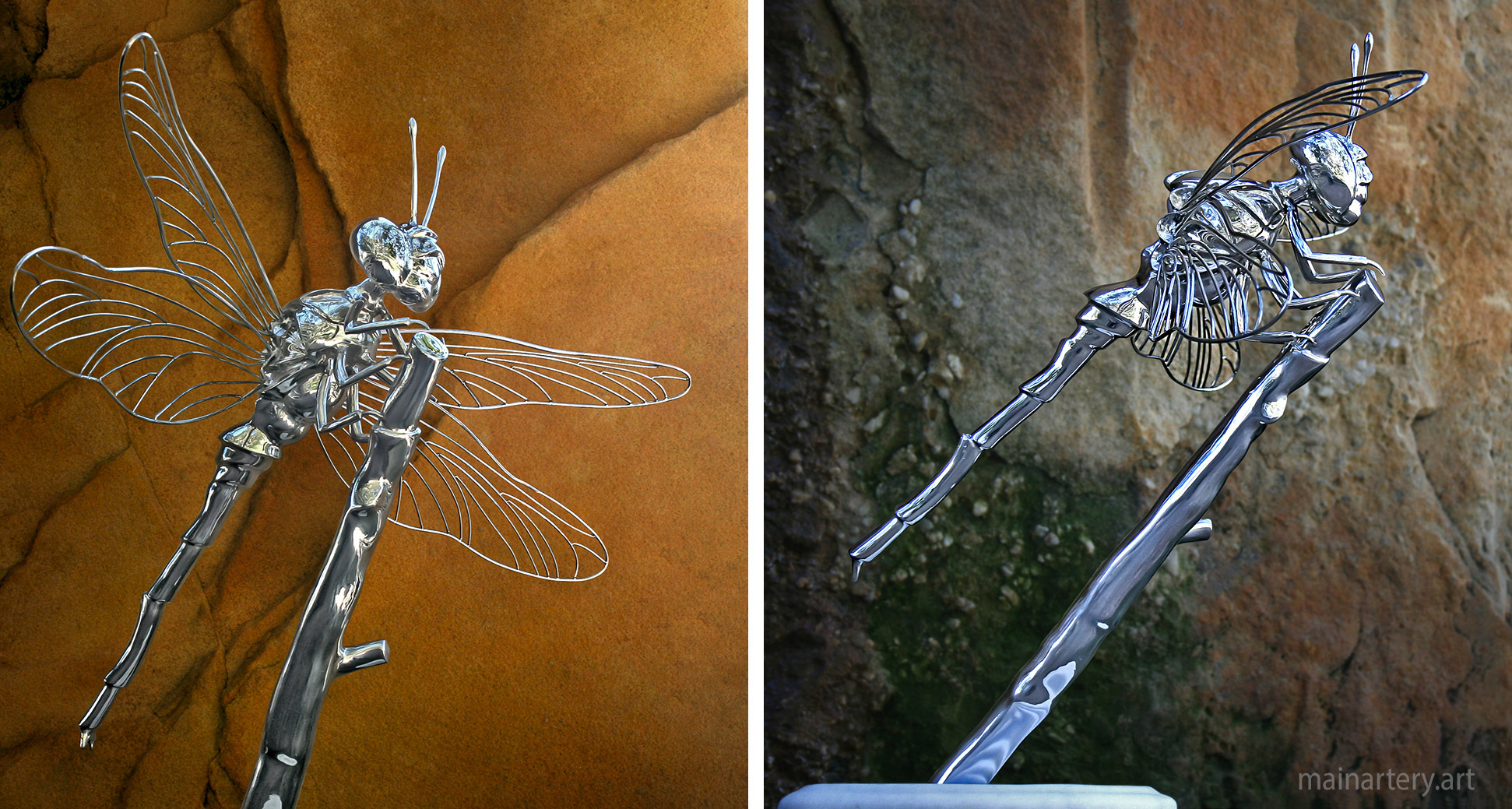 coffee table size dragonfly sculpture image