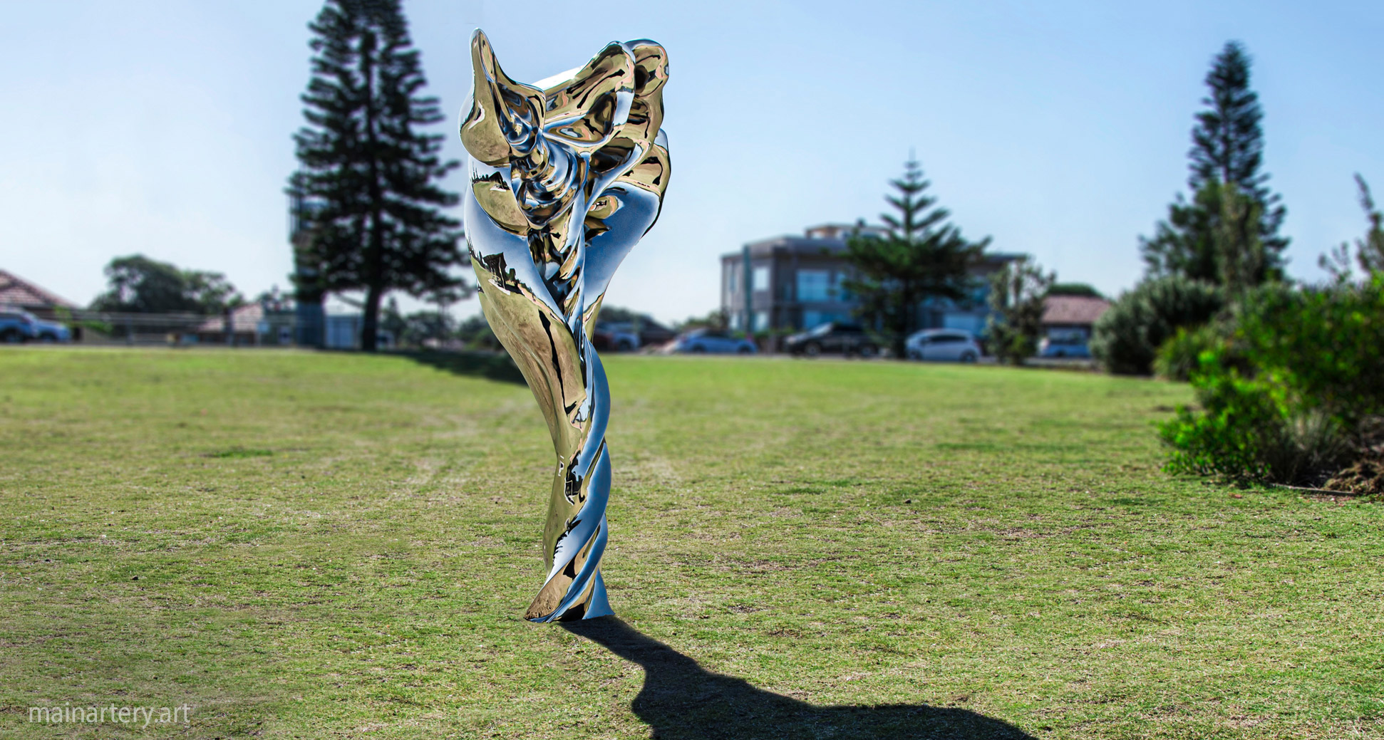 freestanding metal abstract outdoor sculpture image