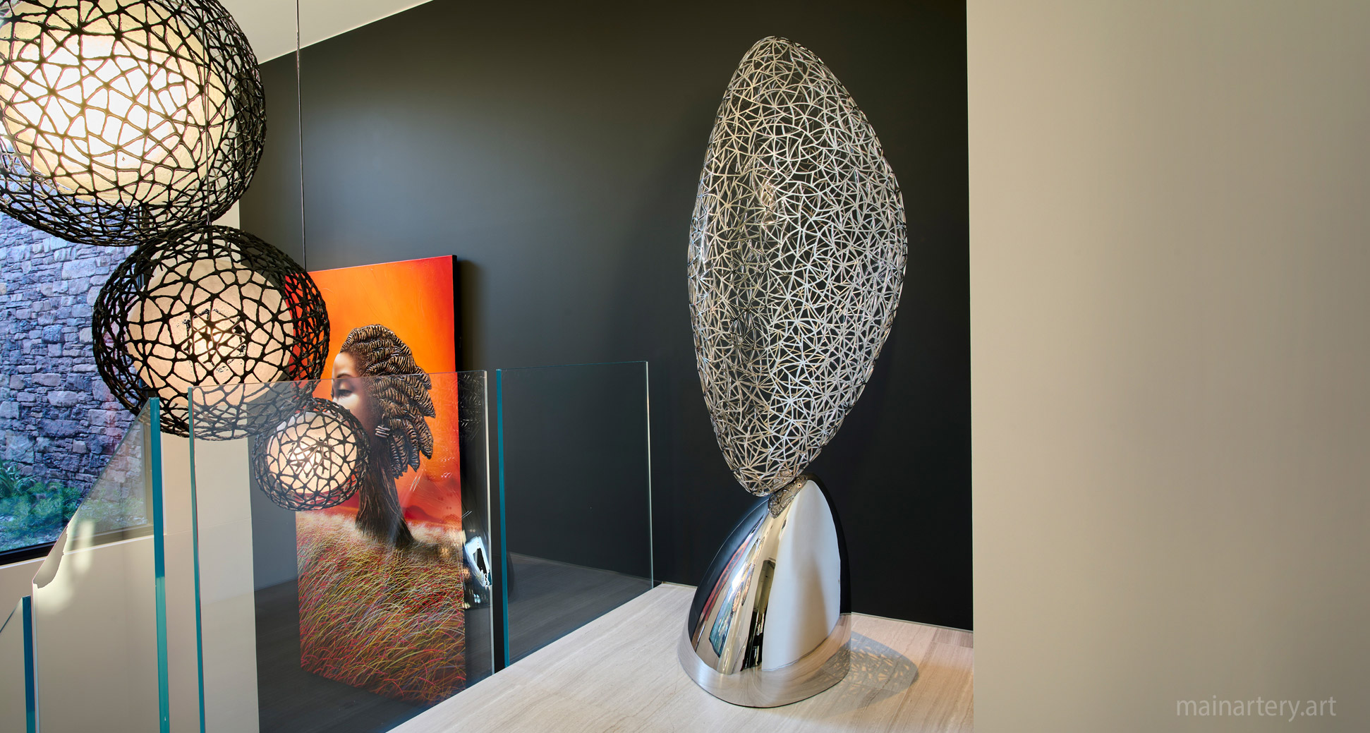 interior polished modern feng shui sculpture image