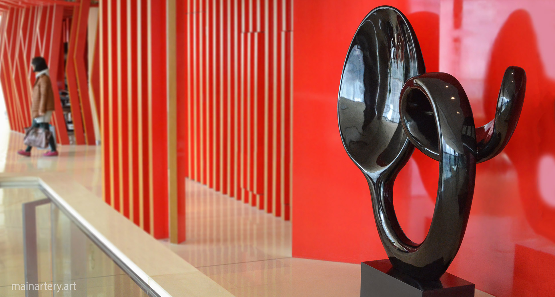 large fiberglass contemporary commercial sculpture image