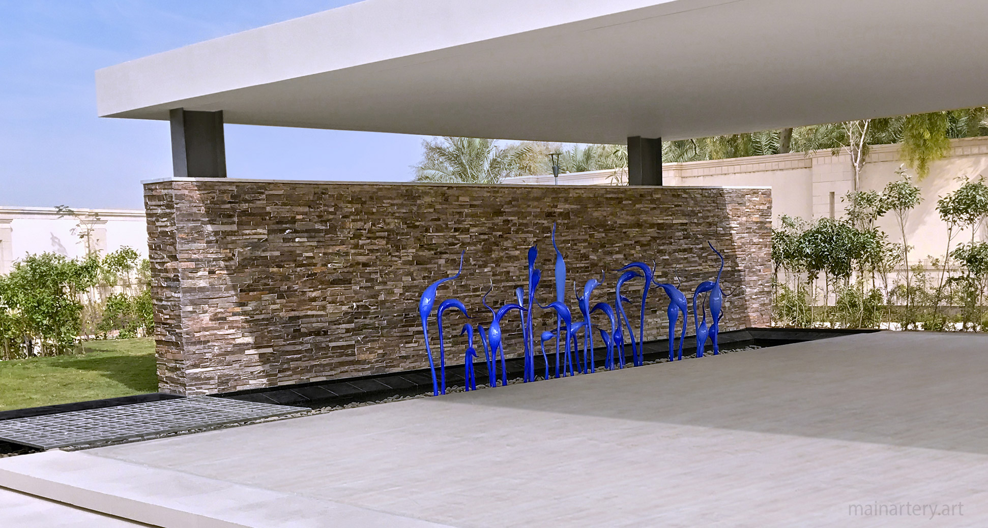 medium glass contemporary landscape sculpture image