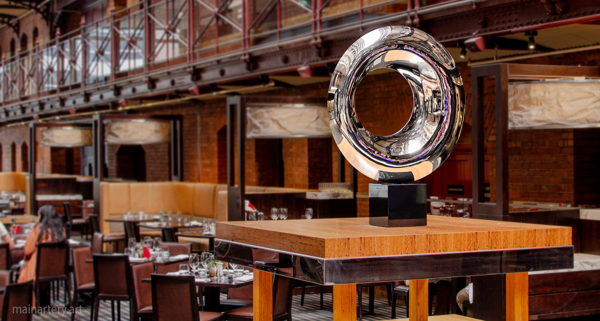 medium stainless contemporary abstract art image