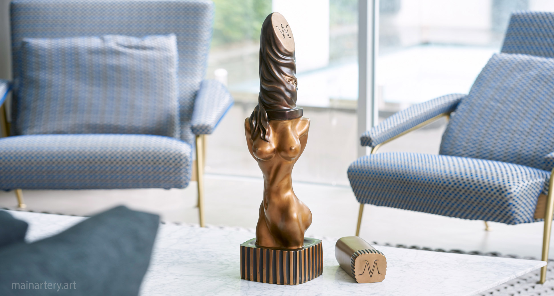 tabletop bronze surreal lounge sculpture image