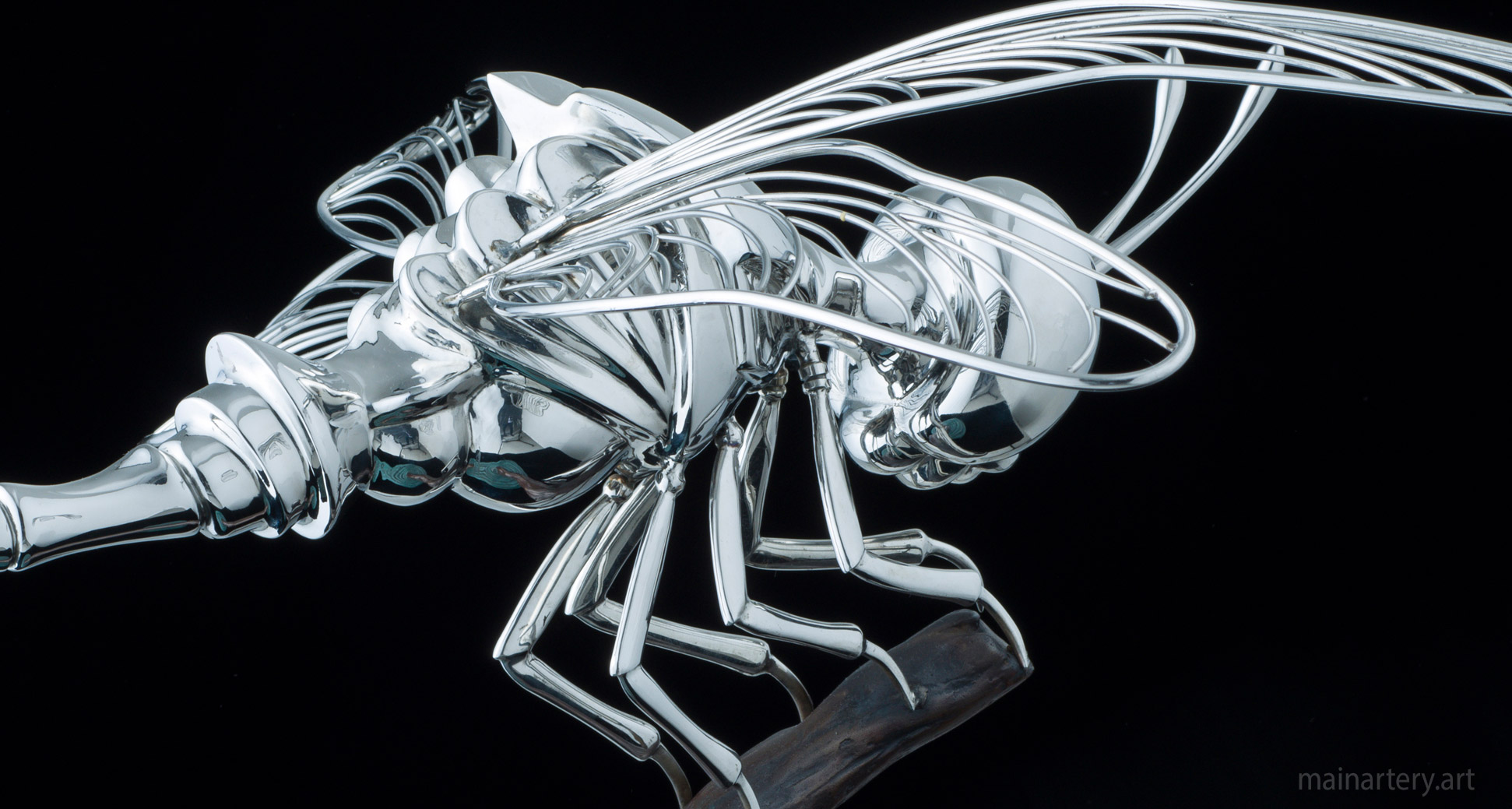 contemporary metal interior dragonfly sculpture image