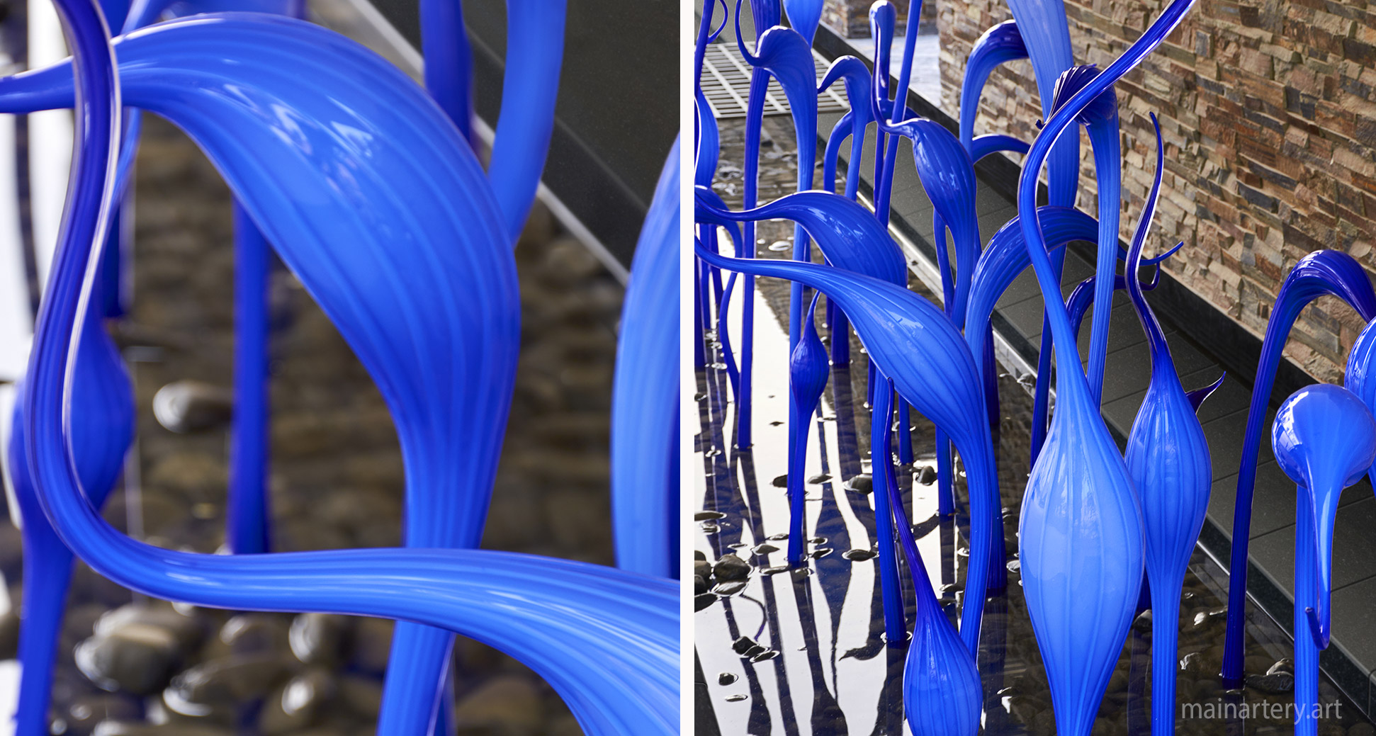 freestanding glass abstract water feature image