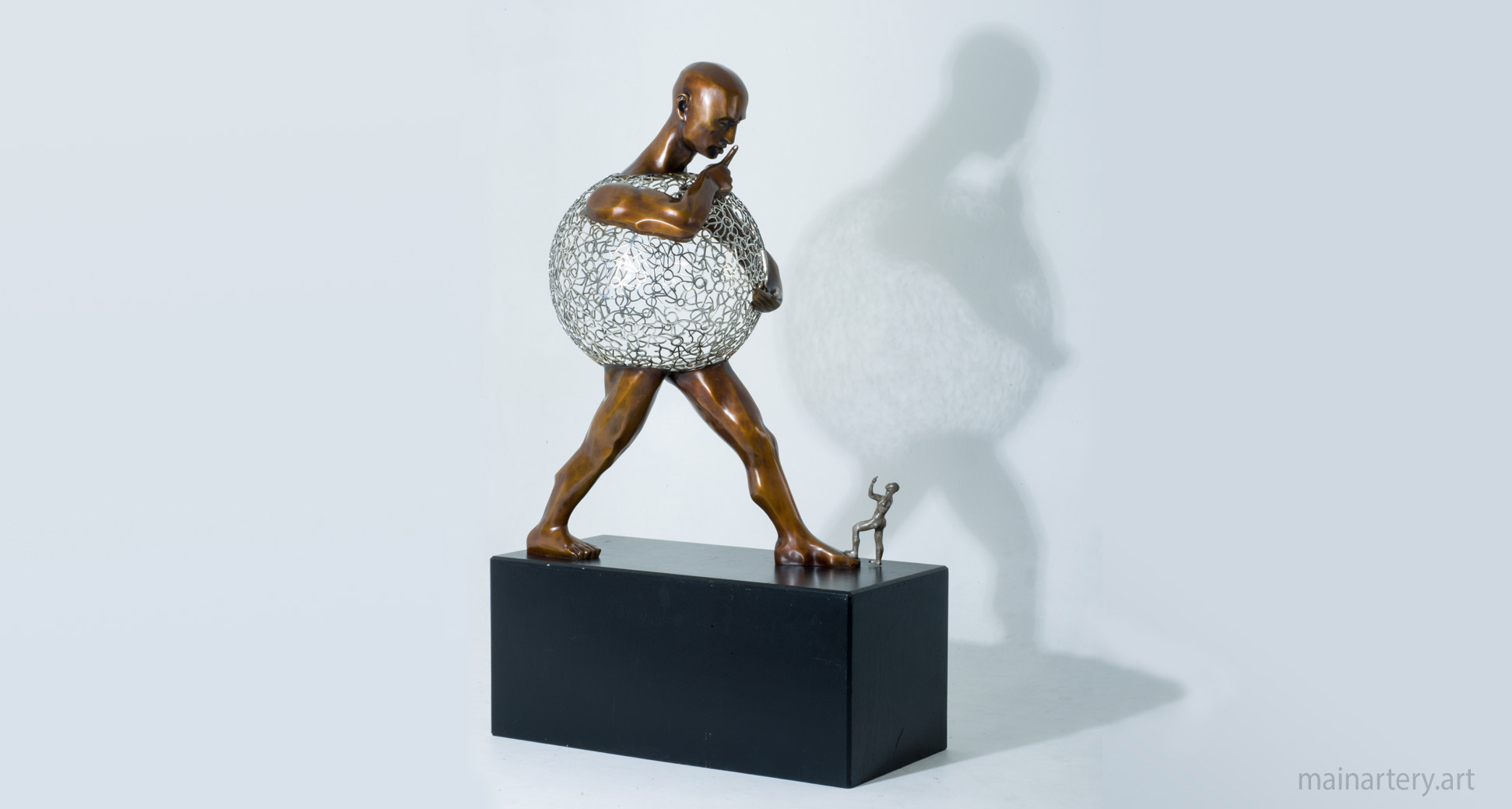 freestanding patina contemporary outdoor sculpture image