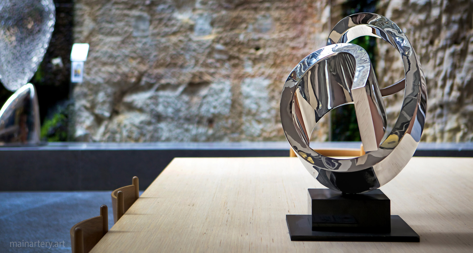 interior stainless steel spherical sculpture image