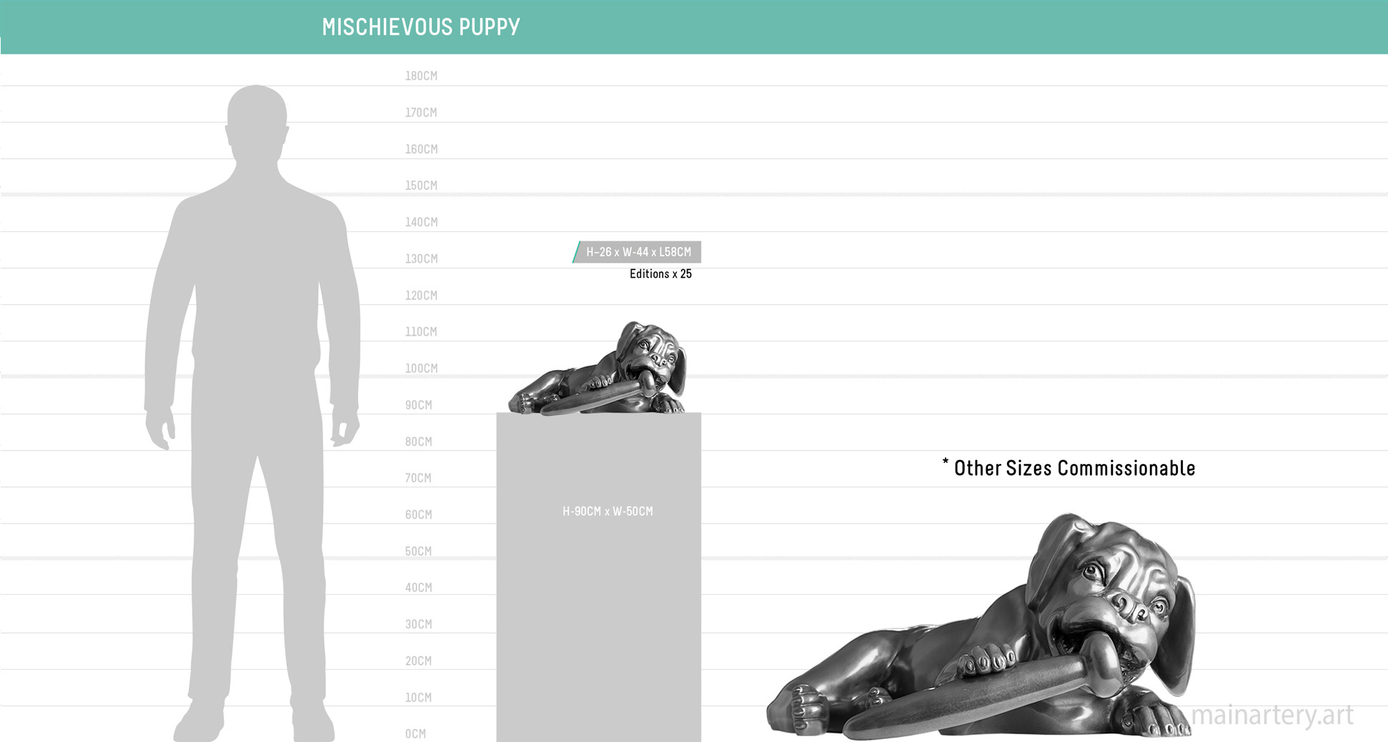 mischievous puppy dog sculpture scale sheet mainartery image