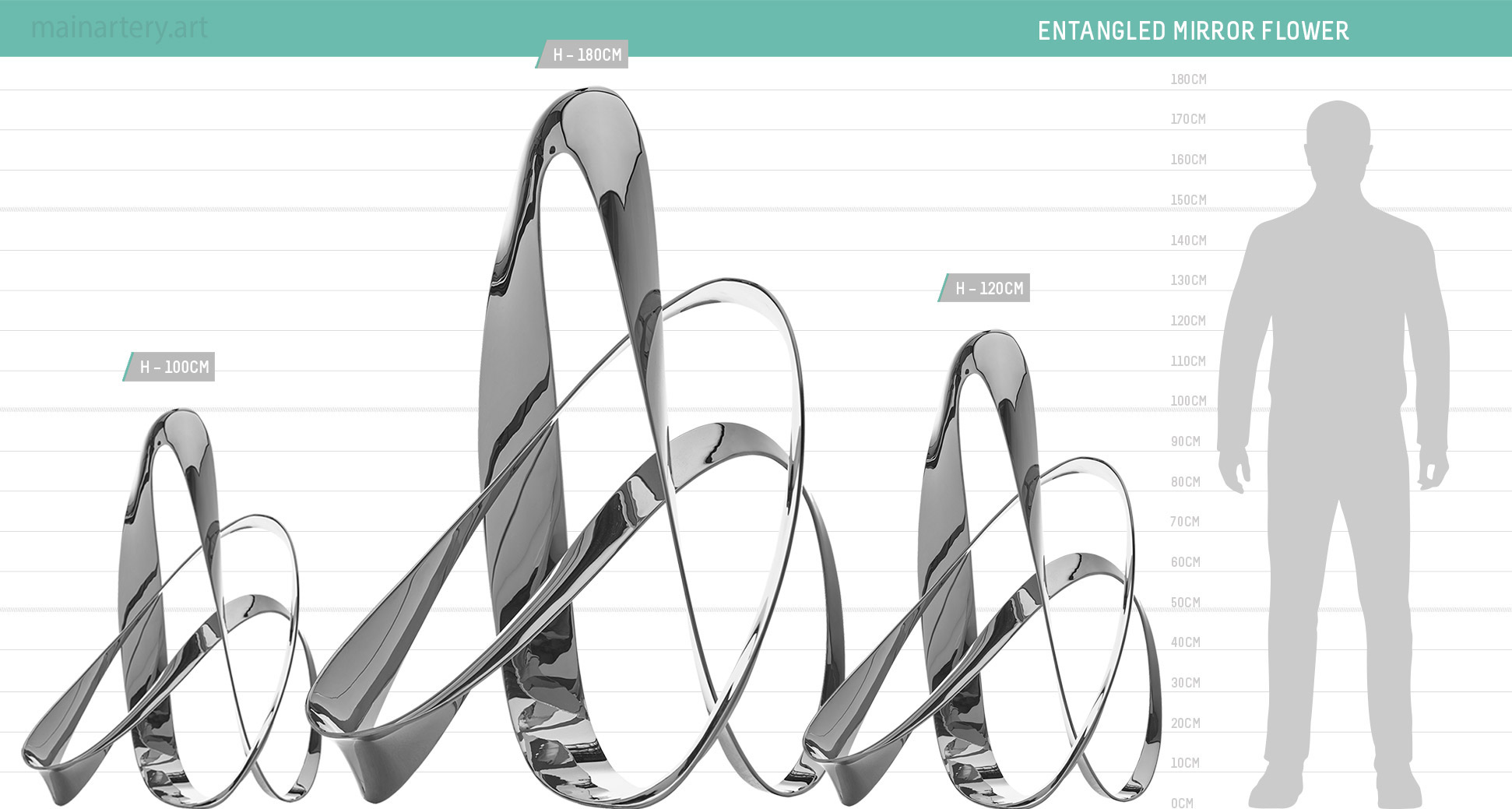 scale sheet entangled mirror flower sculpture mainartery image