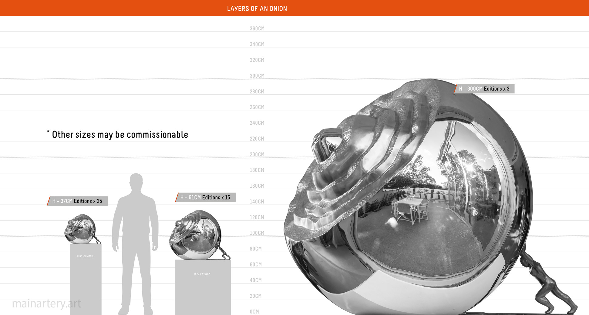 size sheet layers of an onion sculpture image