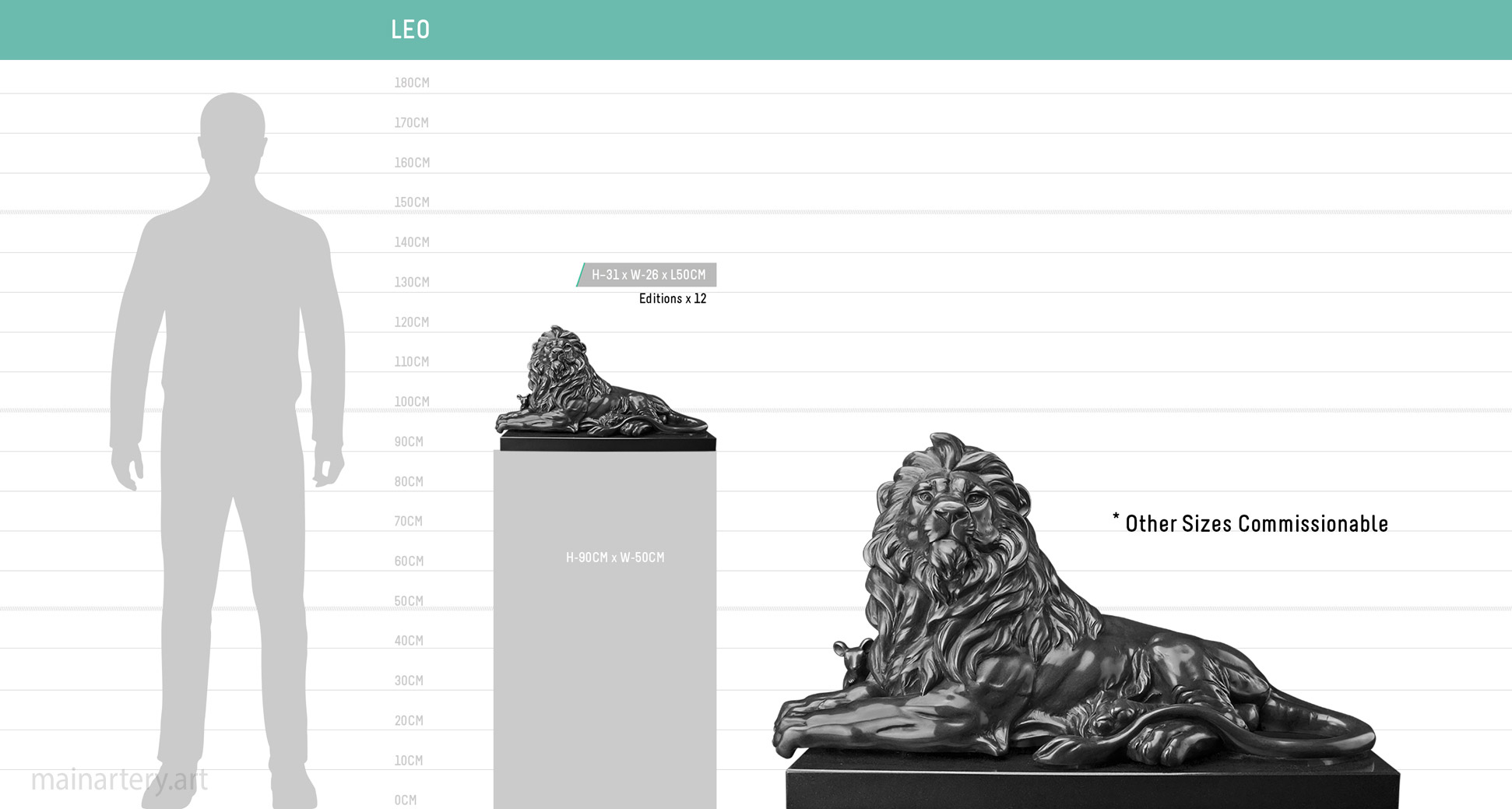 size sheet leo lion sculpture mainartery image