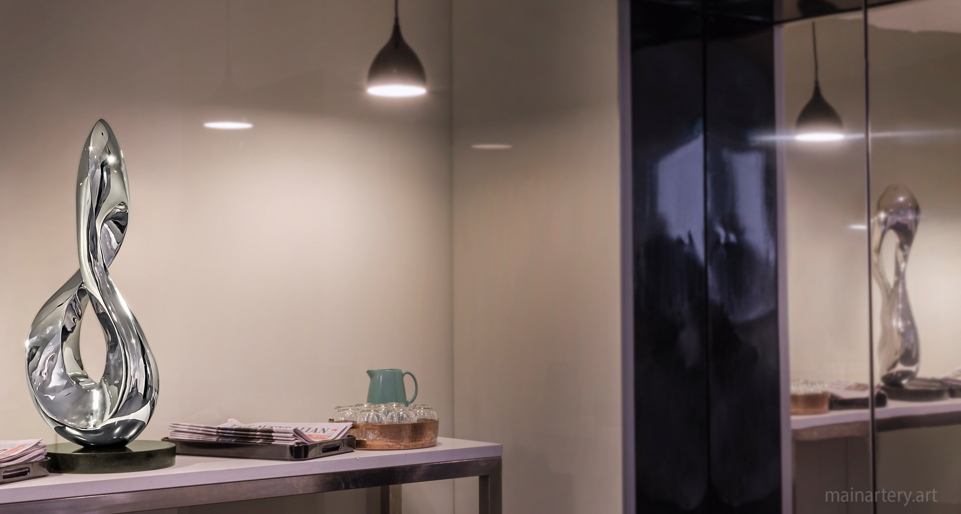 small metal organic interior infinity artwork image