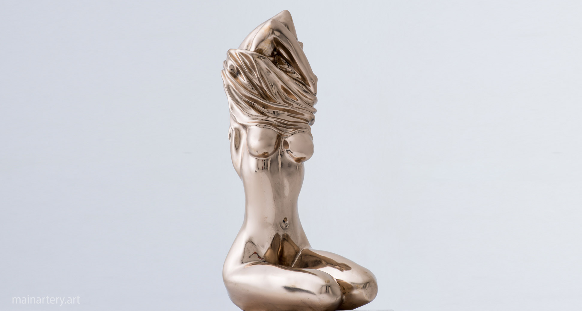 tabletop polished bronze nude artwork image