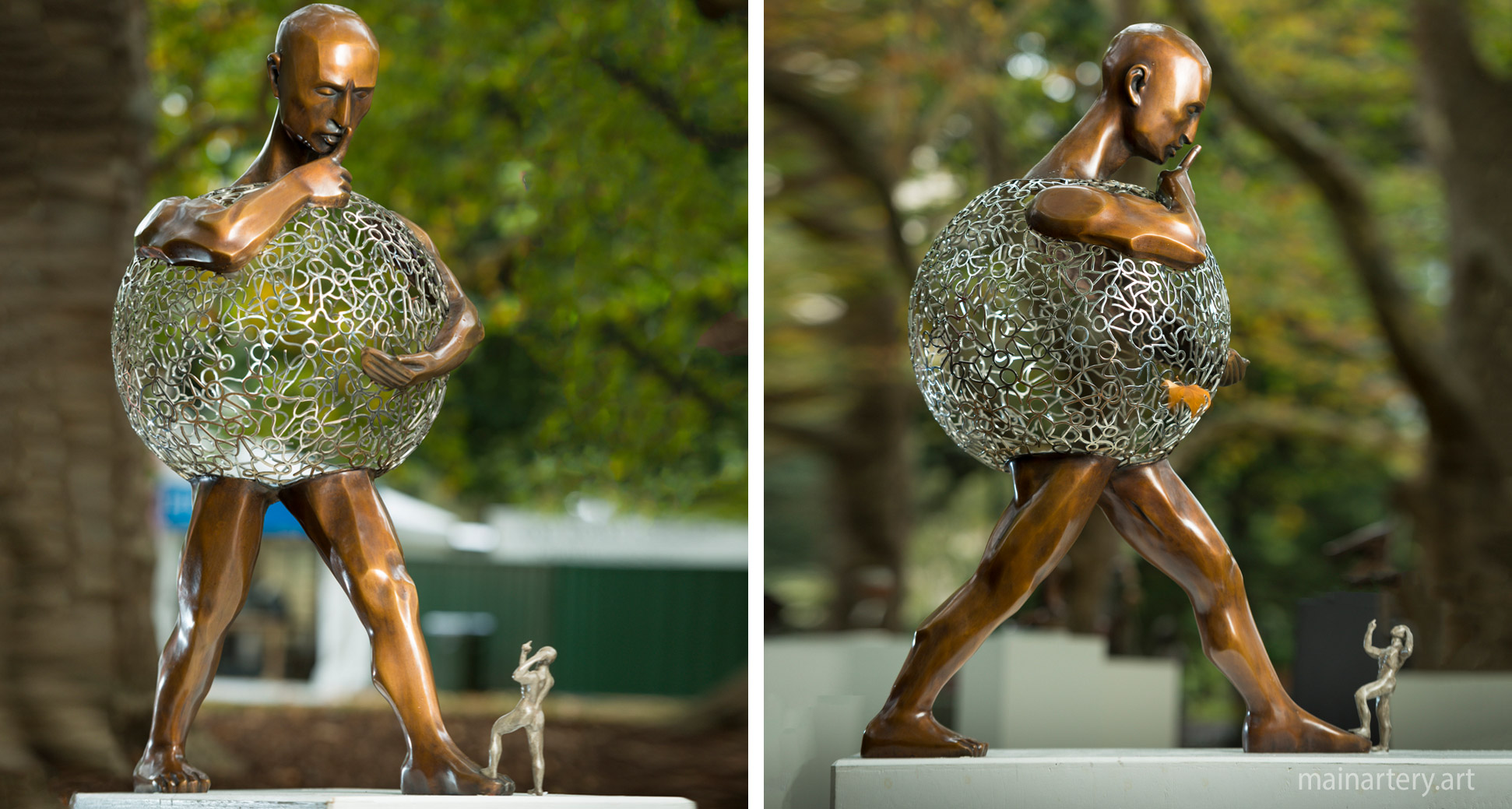 large bronze surreal outdoor sculpture image