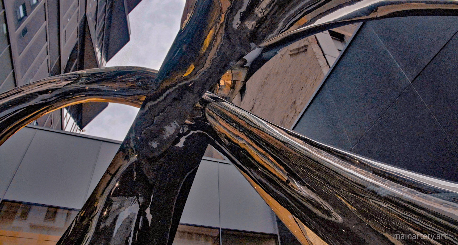 monumental polished organic architectural sculpture detail image