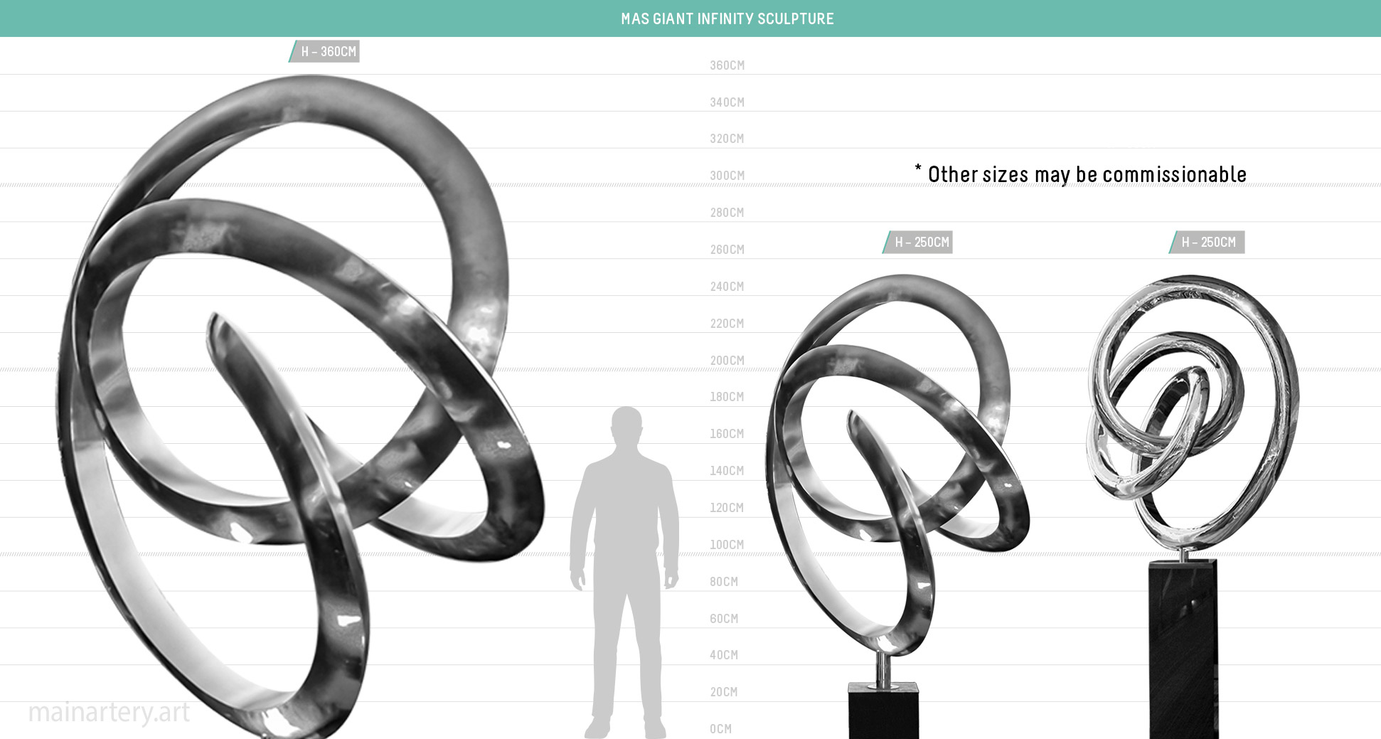 scale diagram mas giant double tied sculpture image