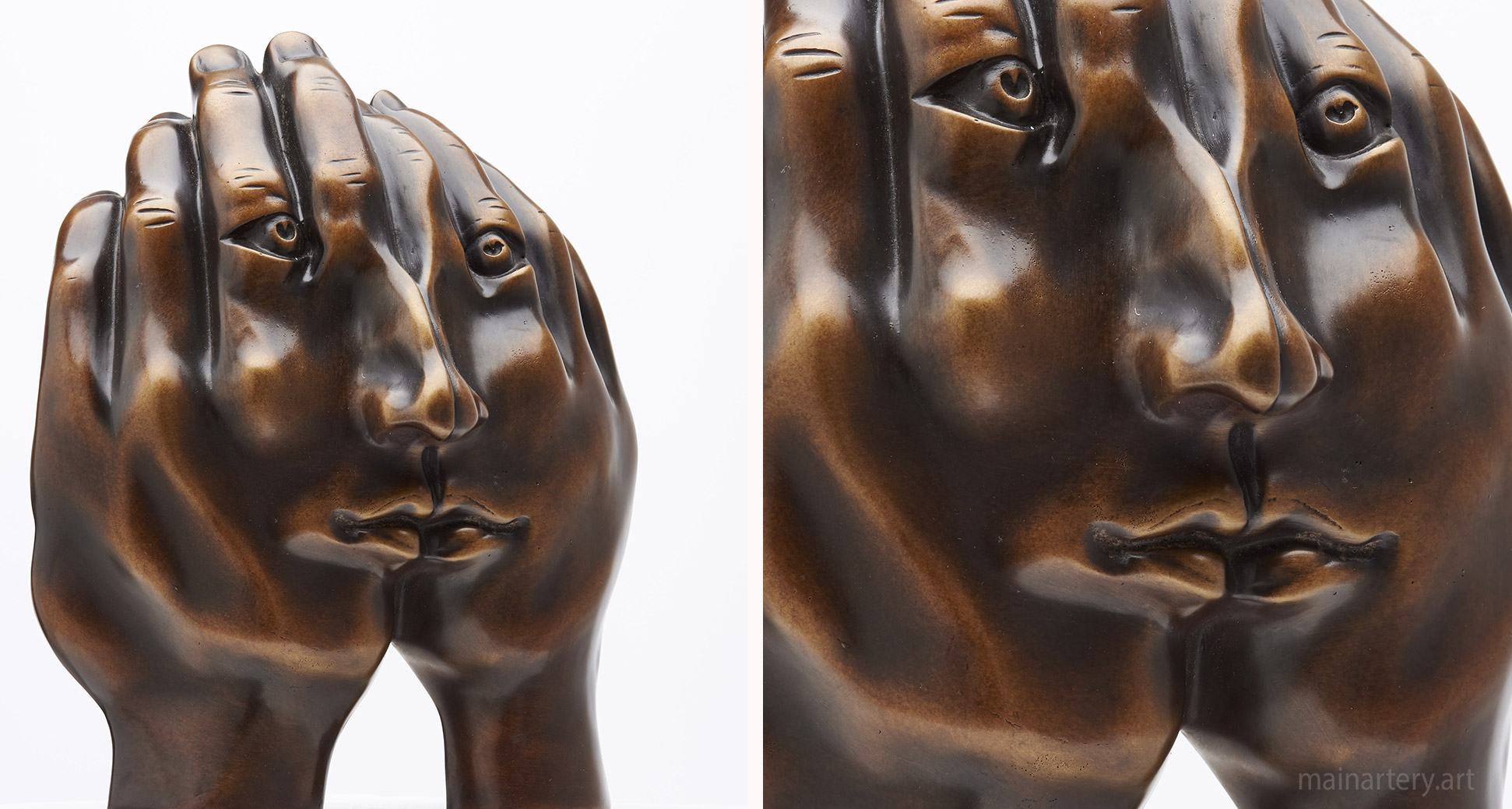 small bronze figurative hand interior sculpture image