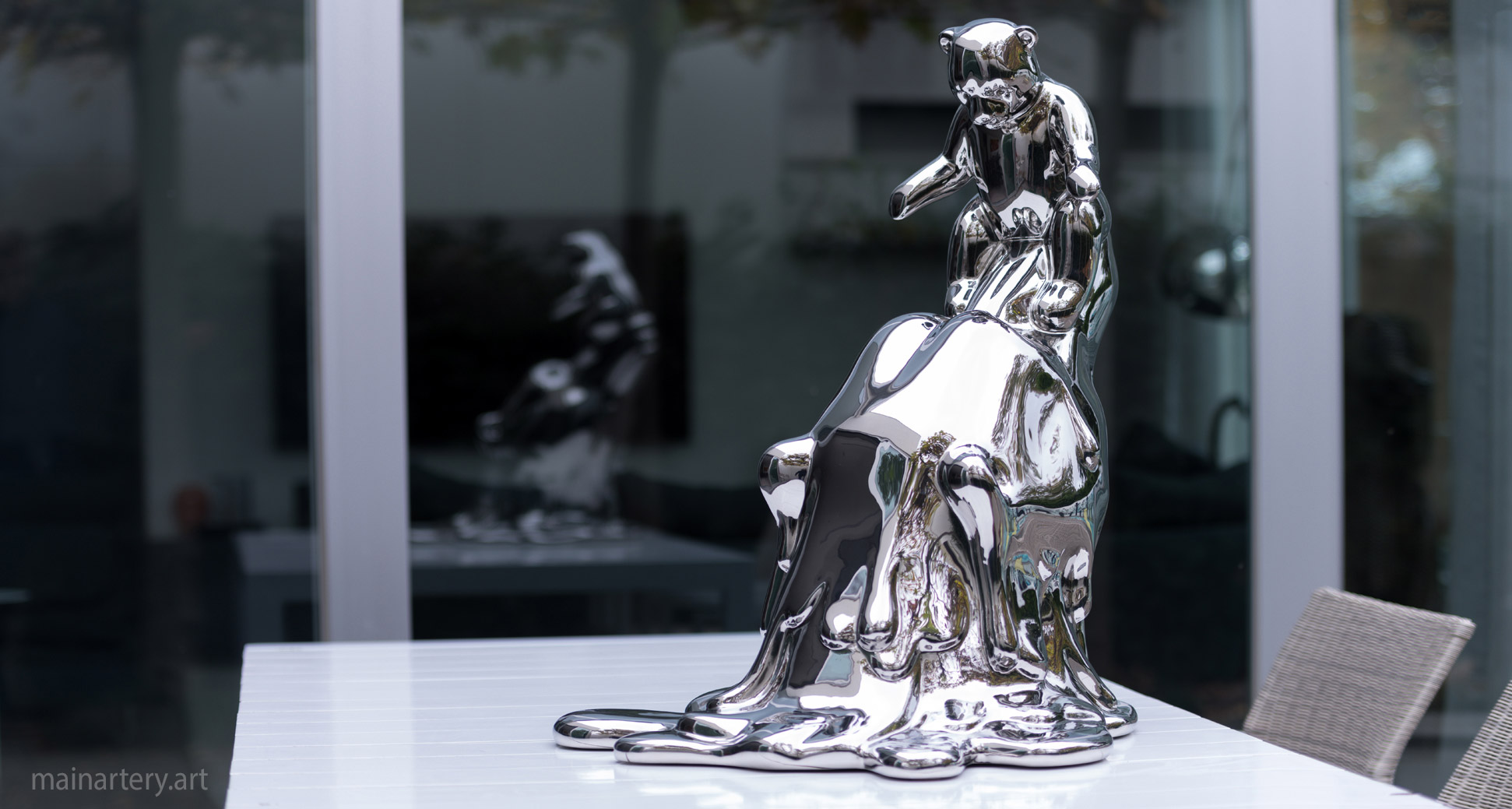 tabletop metal surreal polar bear artwork image