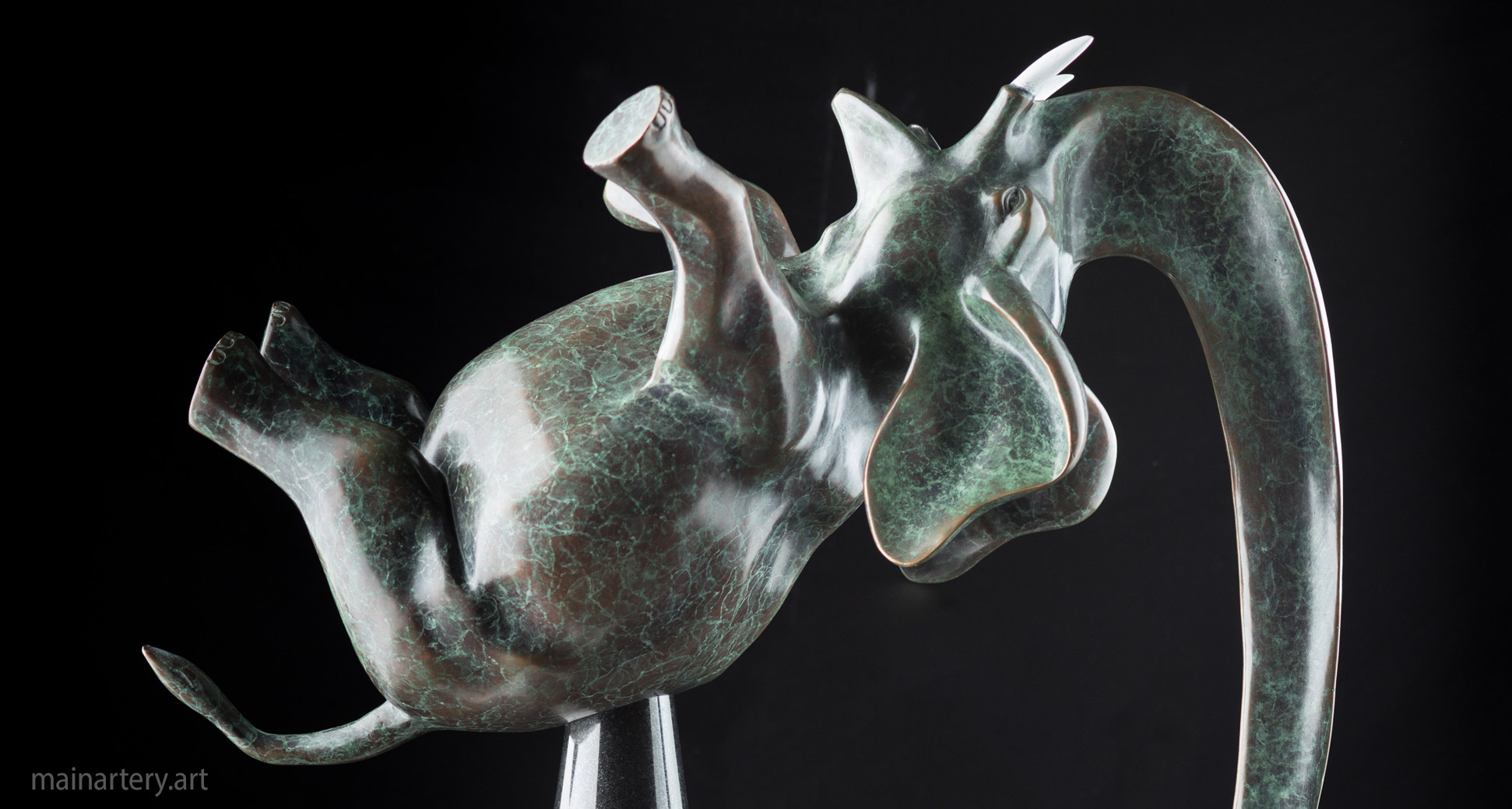 medium metal contemporary elephant artwork image