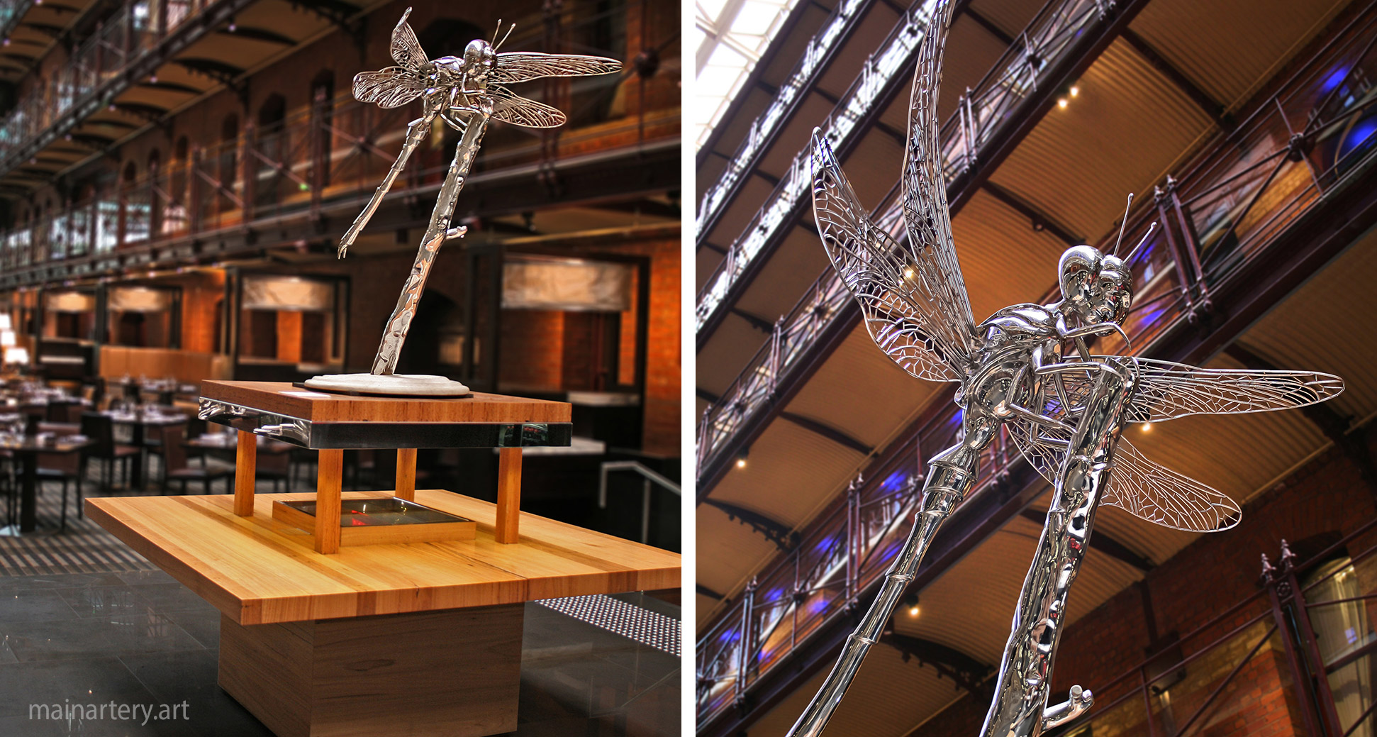 metal dragonfly intercontinental restaurant sculpture image