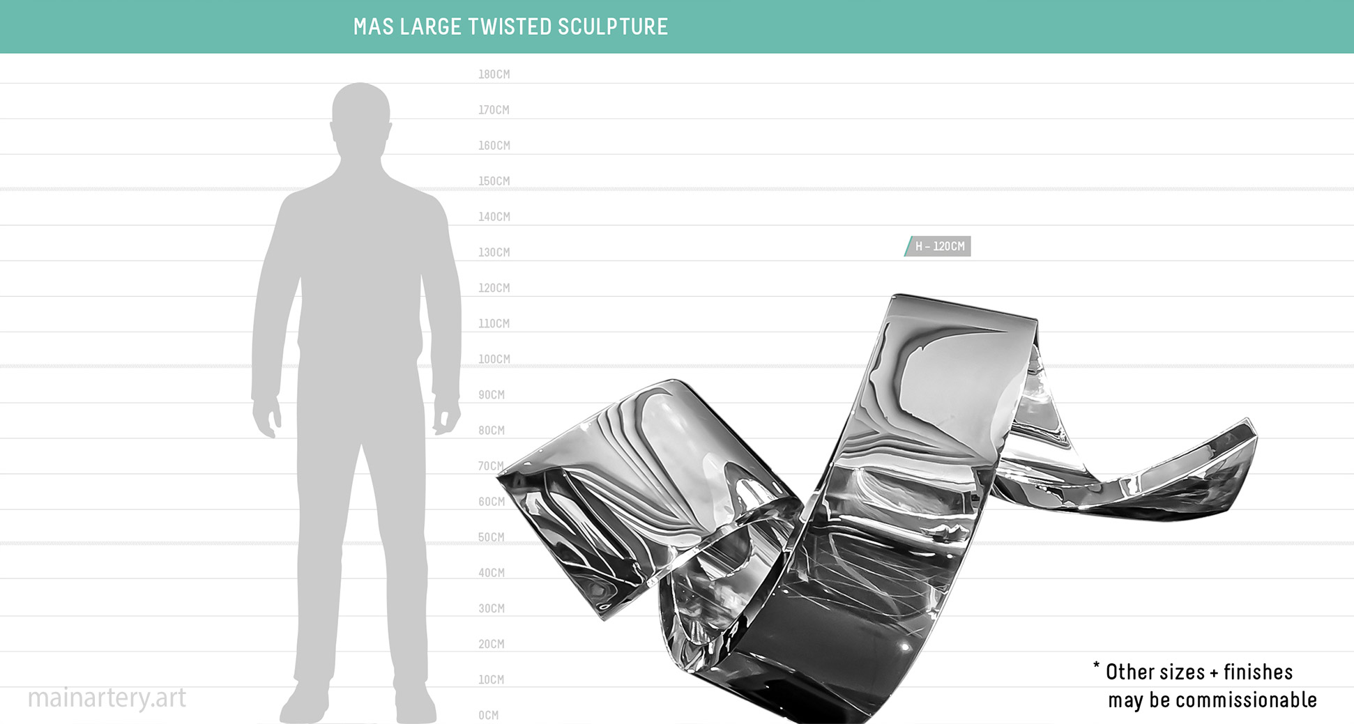 scale diagram large mas twisted sculpture image