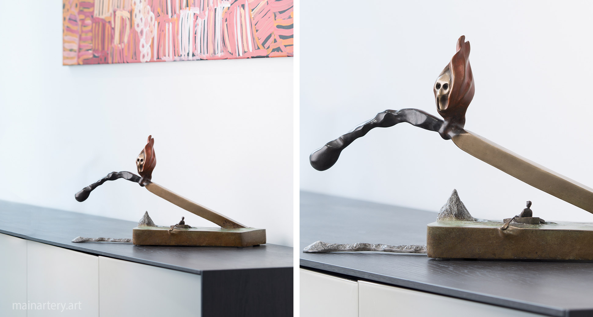 tabletop multi patina narrative interior art image