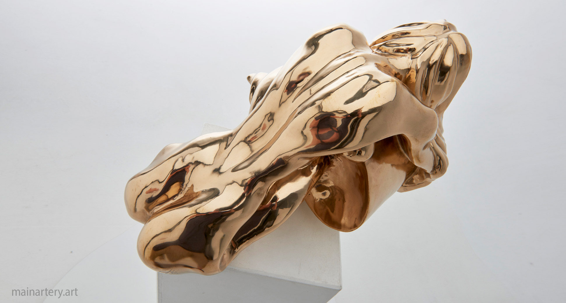 small bronze organic nude sculpture image