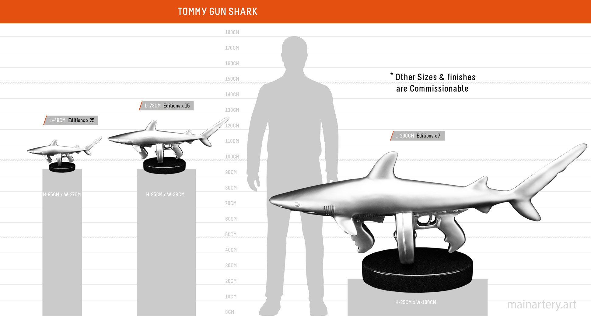 scale sheet tommy gun shark sculpture todd stuart image