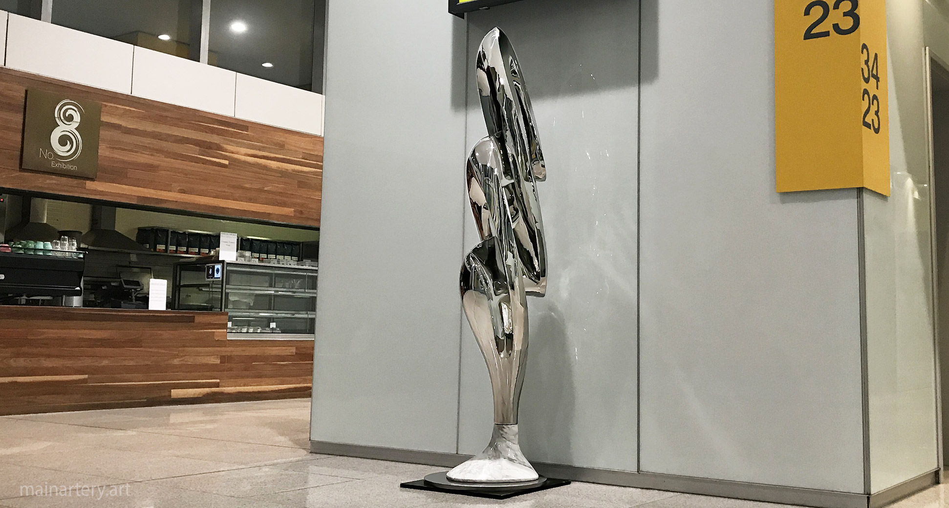 totem sculpture art rental corporate lobby australia image