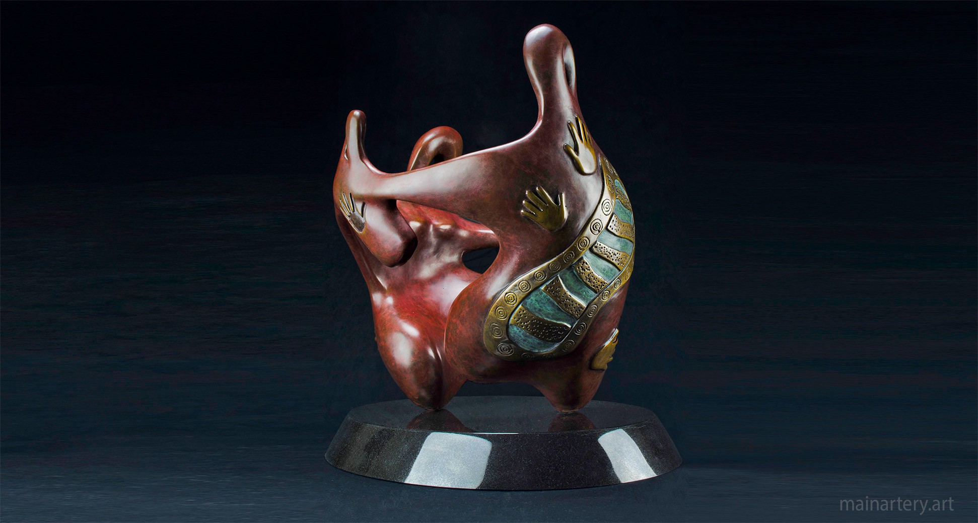 indigenous australian family figurative sculpture image