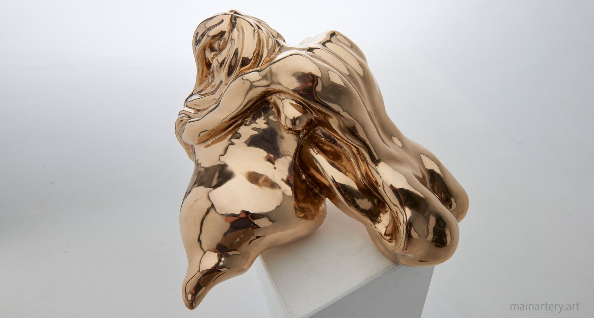 small bronze representational shell artwork image