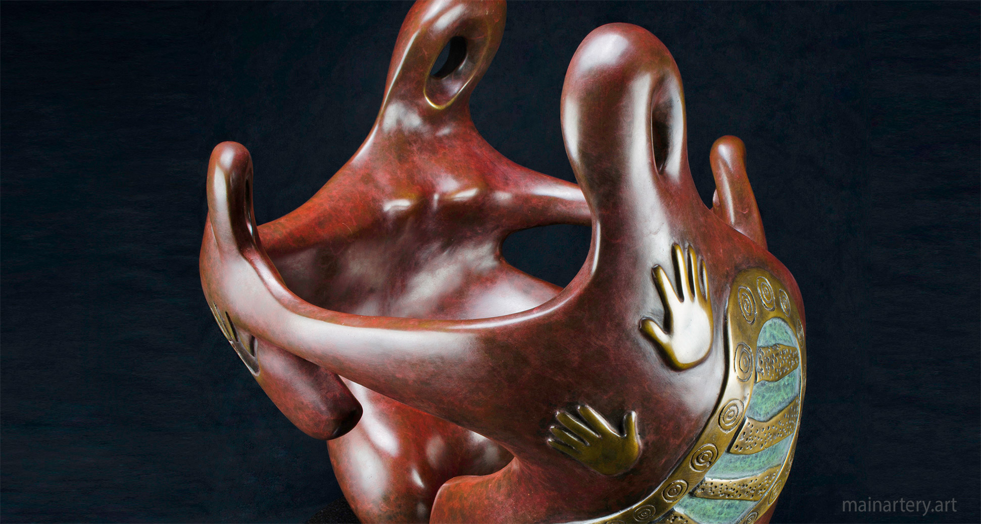 aboriginal multi patina interior sculpture image