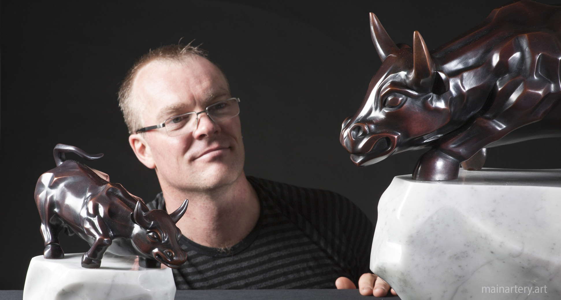 contemporary bull sculpture todd stuart image