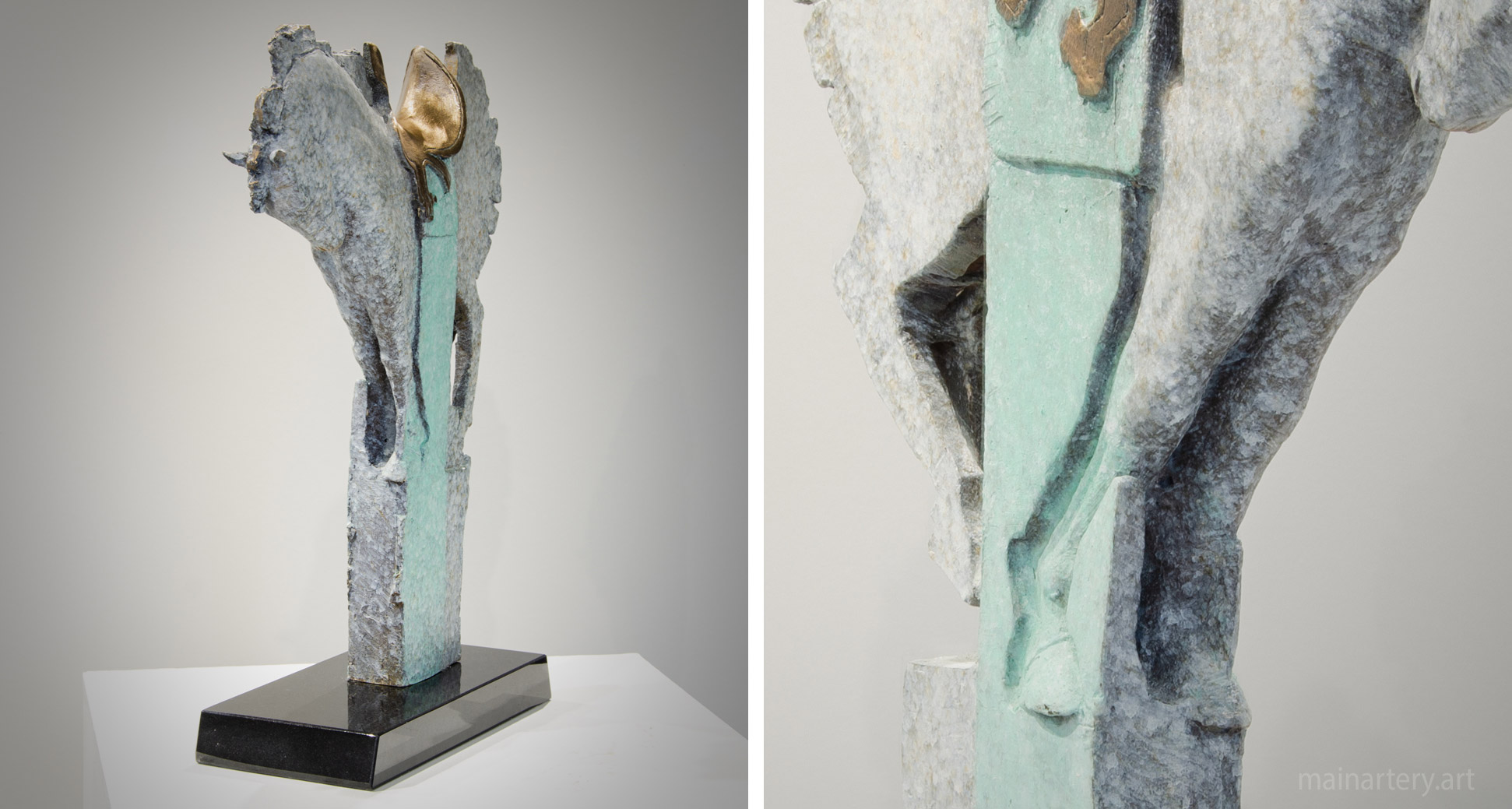 bronze canter sculpture image