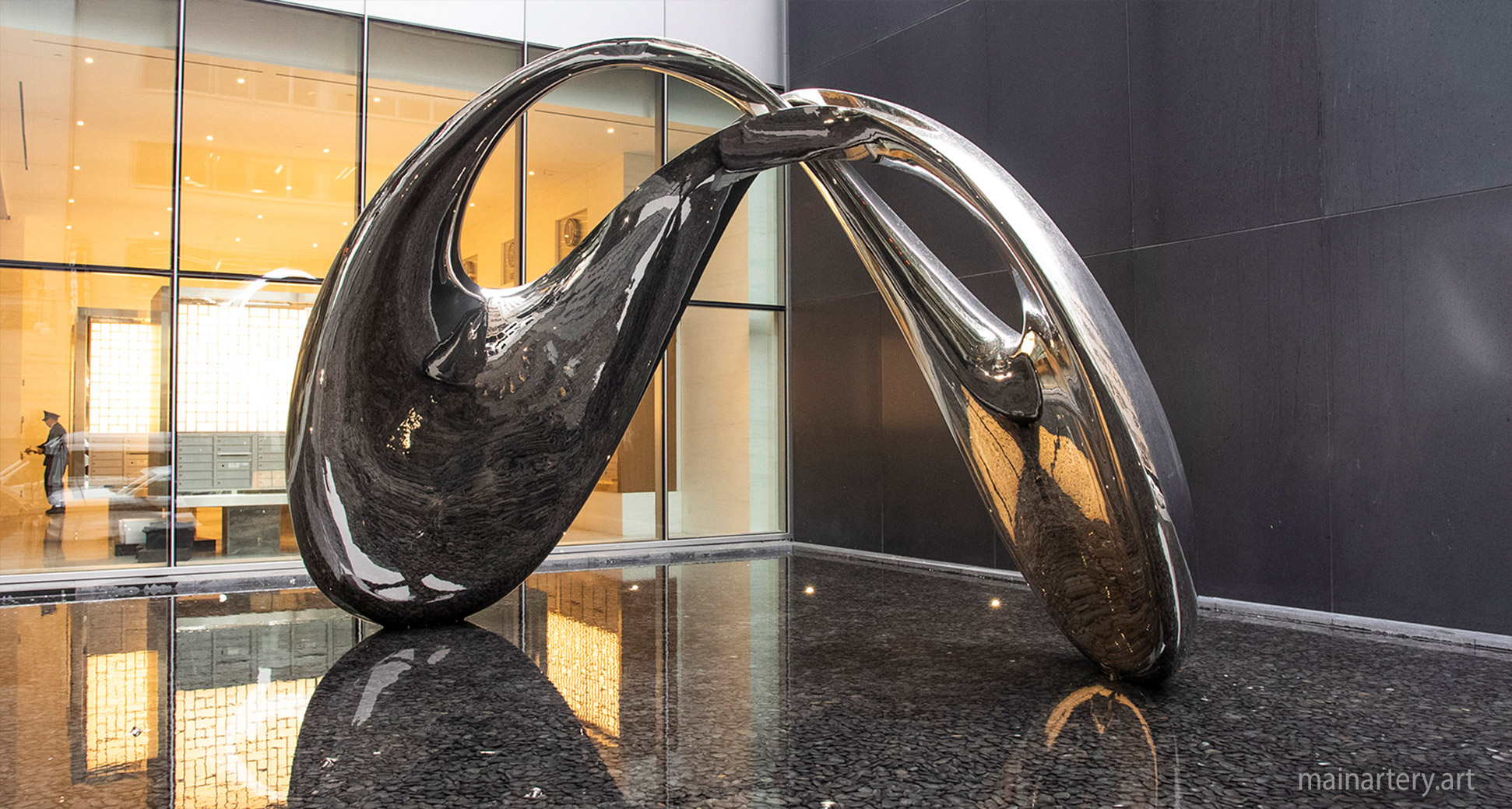 building facade mirror polished organic architectural sculpture image