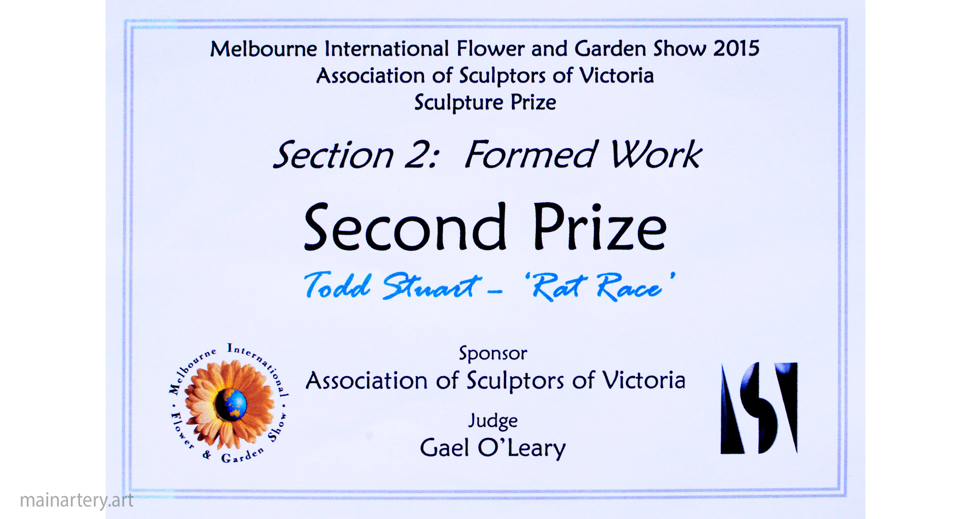 flower garden show rat race sculpture prize todd stuart image
