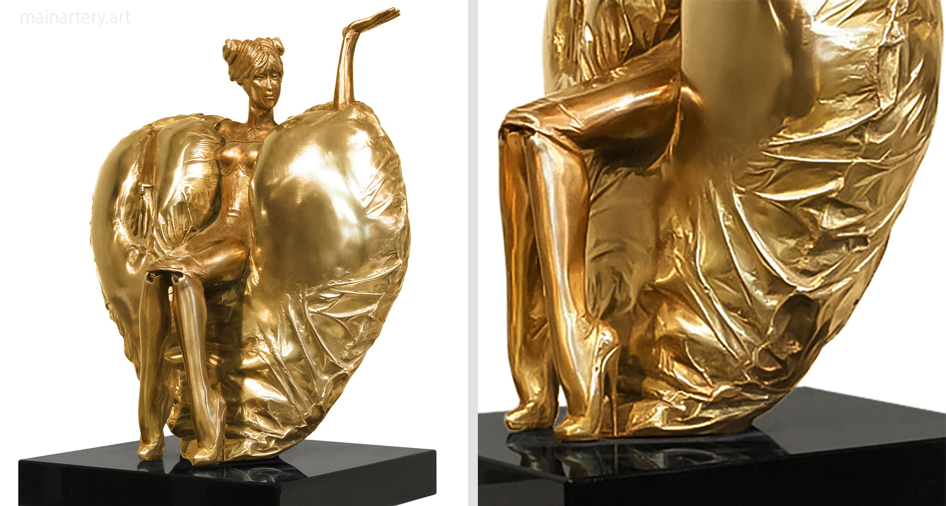 In Our Love Sculpture, image 2, highlighting the abstract representation of emotional bonds