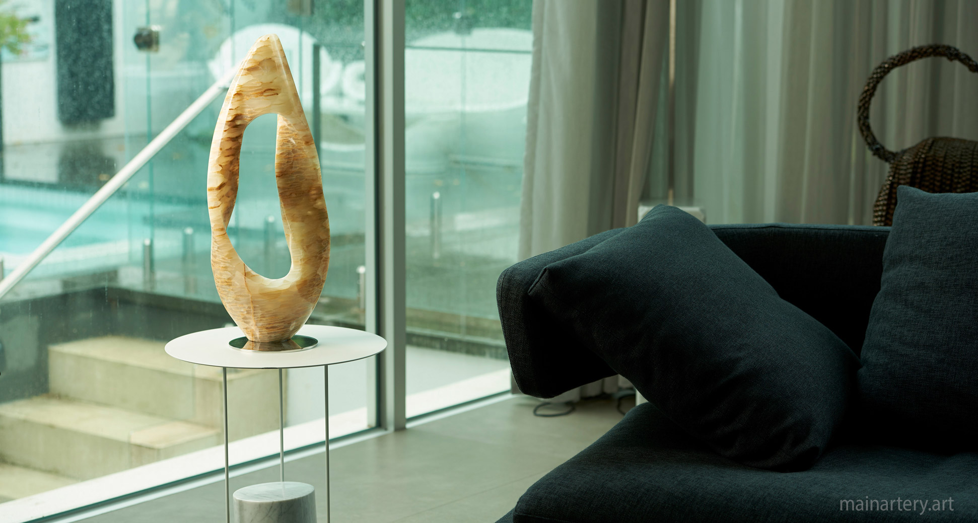 lounge stone organic interior sculpture image