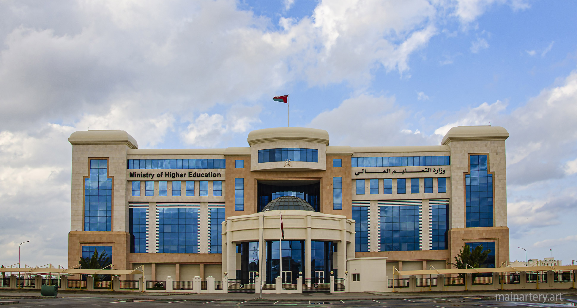 ministry higher education oman polished building sculpture project image