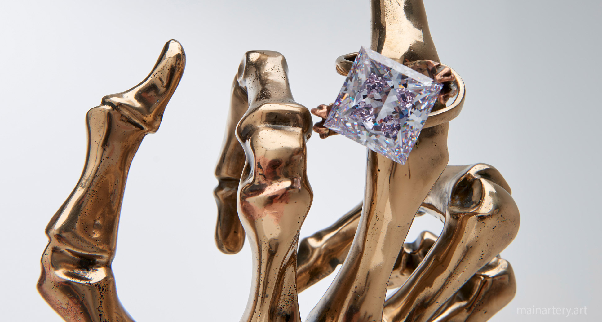 polished pirate gemstone ring sculpture image