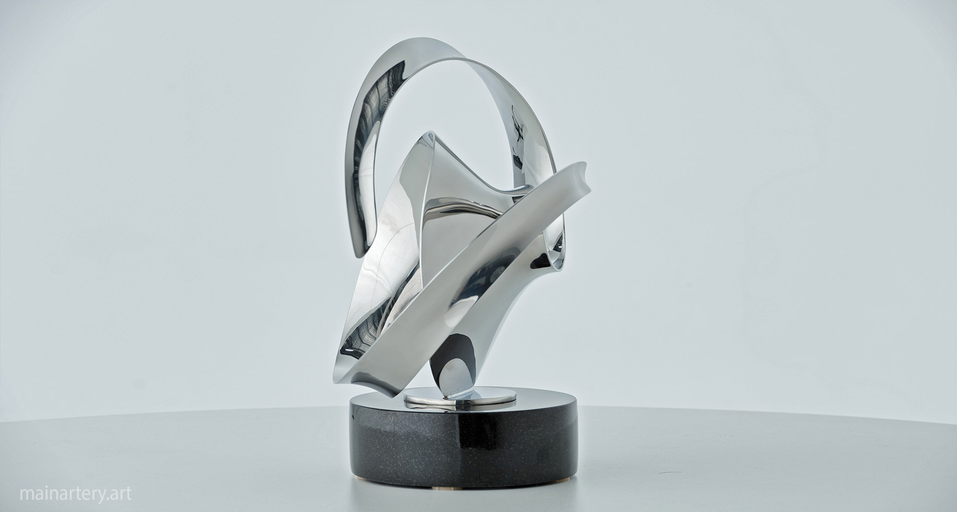 polished stainless contemporary interior art image