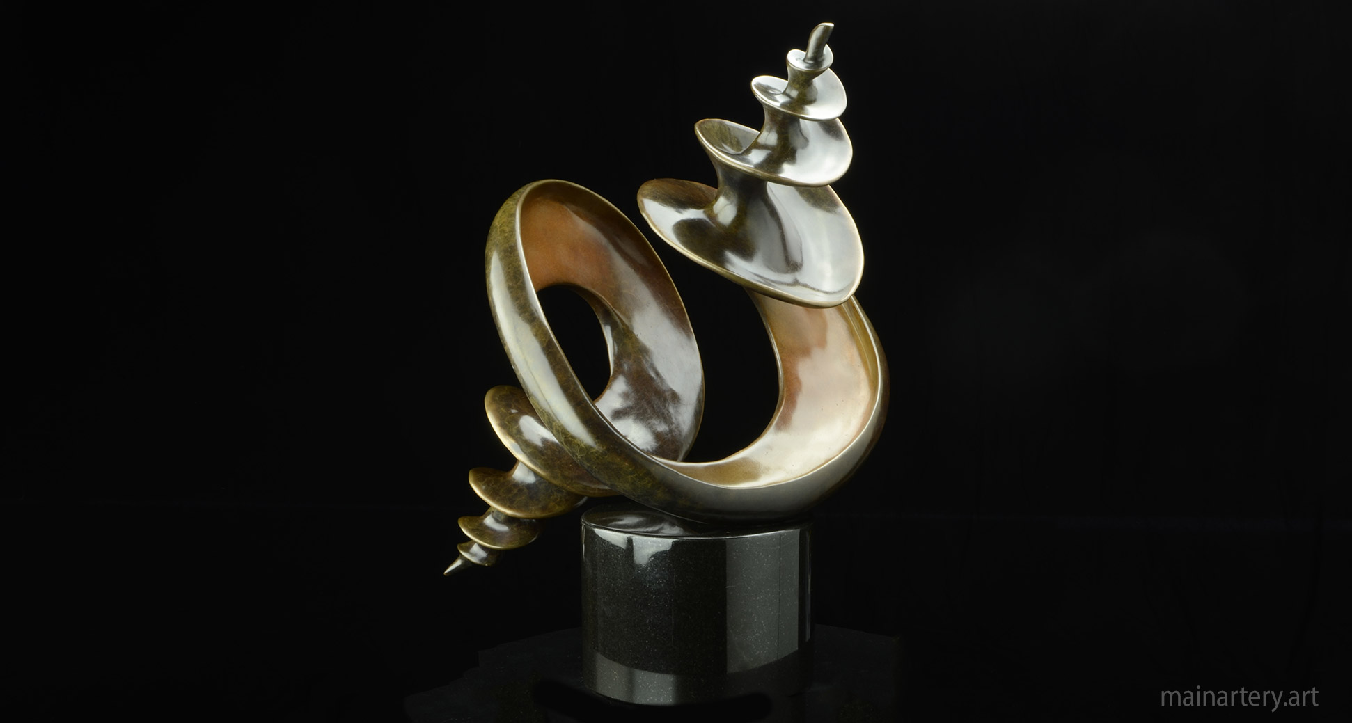 small patina organic abstract sculpture image