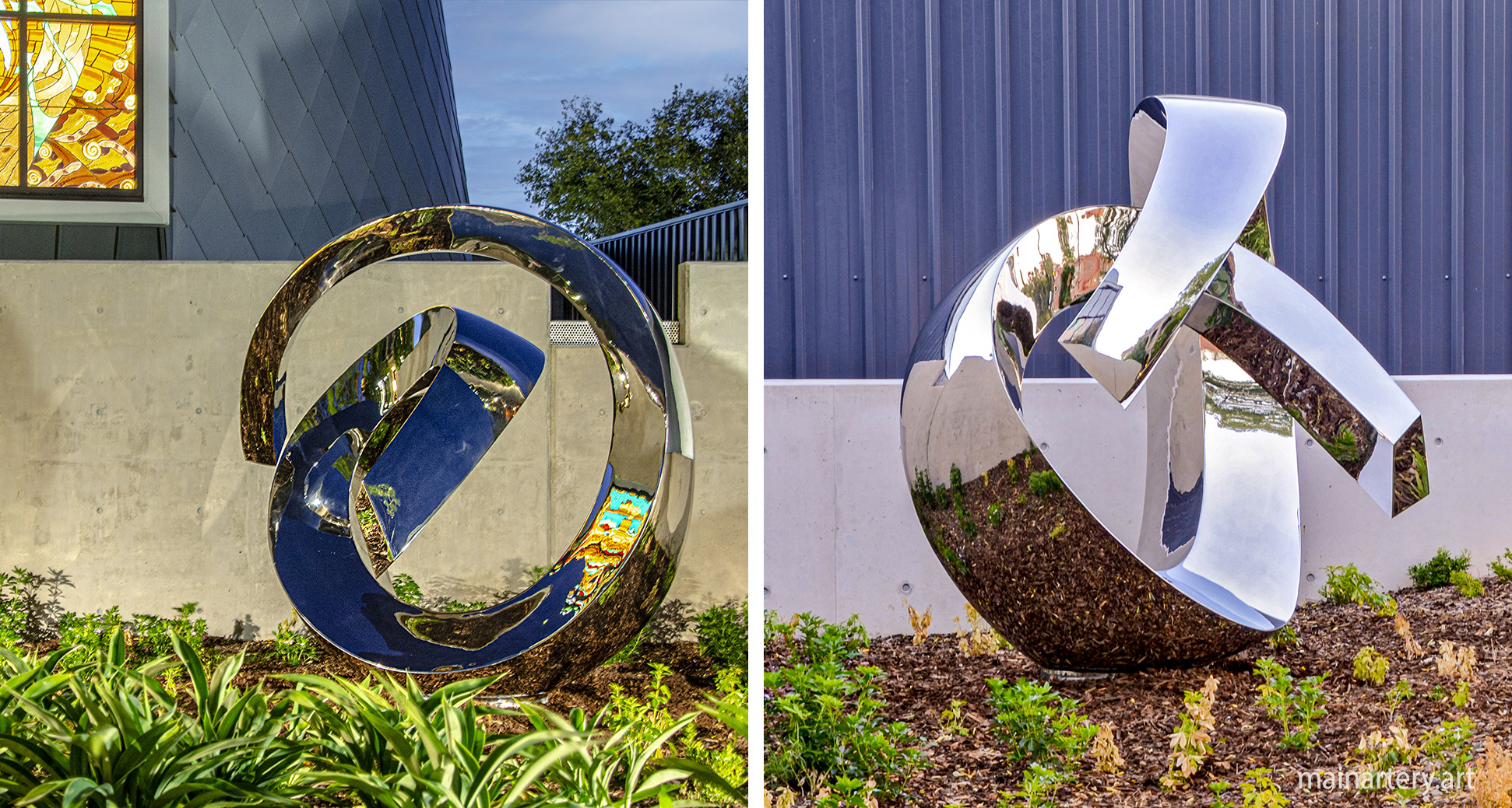 stainless contemporary representational public sculpture image